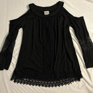 Knox Rose Lacey open shoulder top